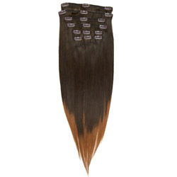 clip in hair extensions - dip dye
