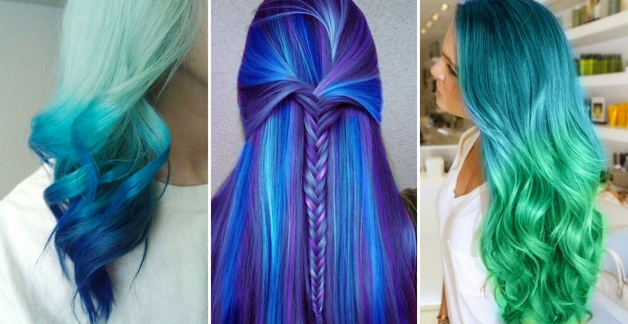 Mermaid Hair Inspiration blue white green