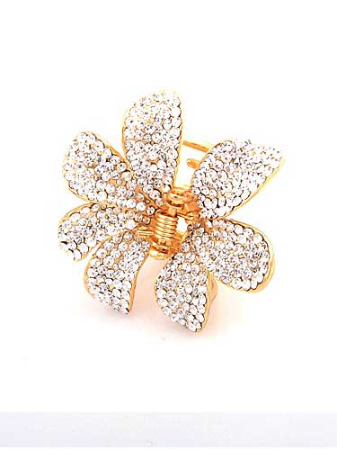 Hair Claw Clips - Flower (Silver and Gold)