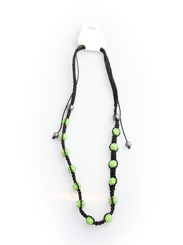 Crystal Bead Necklace - Green