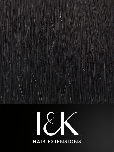 I&K Clip In Human Hair Fringe - Highlight #1-Jet Black