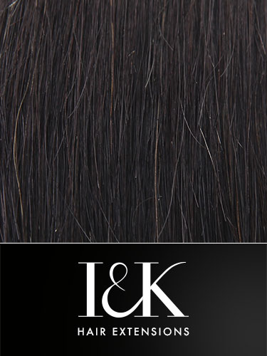I&K Clip In Human Hair Fringe - Highlight #1B-Natural Black