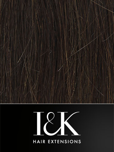 I&K Clip In Human Hair Fringe - Highlight #2-Darkest Brown