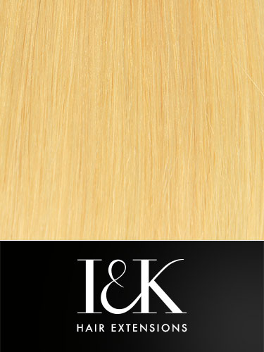 I&K Clip In Human Hair Fringe - Side Swept #24-Light Blonde