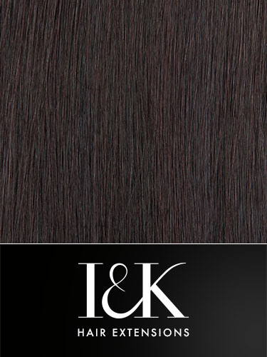 I&K Clip In Human Hair Fringe - Bold & Blunt #32-Dark Reddish Wine