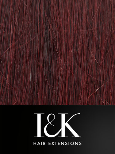 I&K Clip In Human Hair Fringe - Side Swept #99J-Wine Red