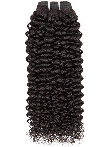 FAB 100% Brazilian Virgin Human Hair Weft Unprocessed Natural Colours 100g #1B - Curly 16 inch