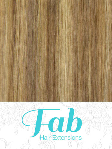 Fab Clip In Remy Hair Extensions - Full Head #18/613-Ash Blonde with Lightest Blonde 15 inch