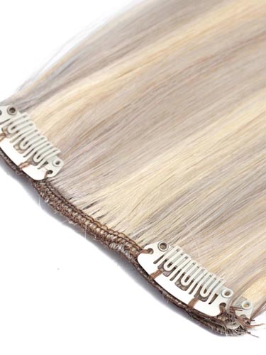 Fab Clip In Remy Hair Extensions - Full Head #Grey Blonde with Lightest Blonde Mix 26 inch