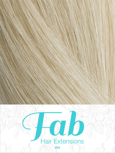 Fab Clip In One Piece Synthetic Hair Extensions - Straight #60-Platium Blonde 18 inch
