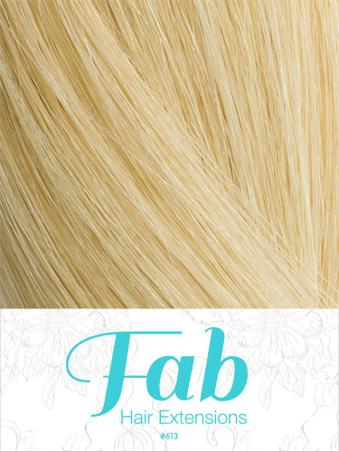 Fab Clip In One Piece Synthetic Hair Extensions - Straight #613-Lightest Blonde 18 inch