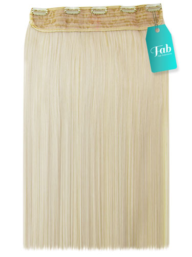 Fab Clip In One Piece Synthetic Hair Extensions - Straight #60-Platium Blonde 18 inch