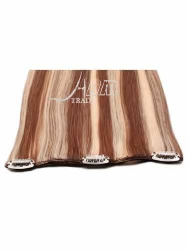 I&K Clip In Pick2Fit Human Hair Extensions - 8 Inch Width #6/613 18 inch