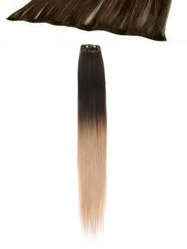 I&K Clip In Human Hair Extensions - Quick Length Piece #T4/27 18 inch