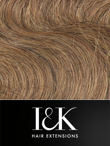 I&K Gold Clip In Body Wave Human Hair Extensions - Full Head #6-Medium Brown 22 inch