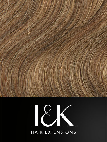 I&K Gold Clip In Body Wave Human Hair Extensions - Full Head #4/27 18 inch