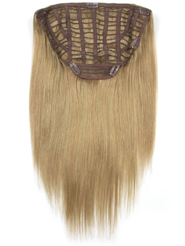 I&K Instant Clip In Human Hair Extensions - Full Head #18-Ash Blonde 18 inch