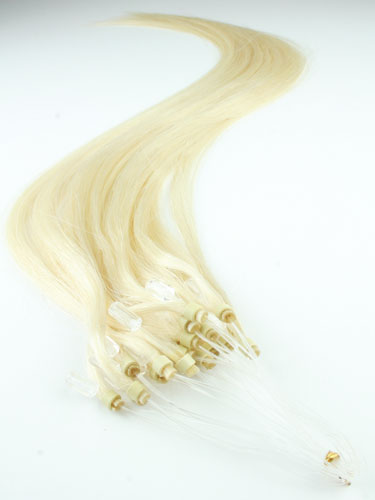 I&K Micro Loop Ring Human Hair Extensions #613-Lightest Blonde 18 inch