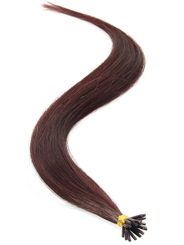 I&K Pre Bonded Stick Tip Human Hair Extensions #32-Dark Reddish Wine 18 inch