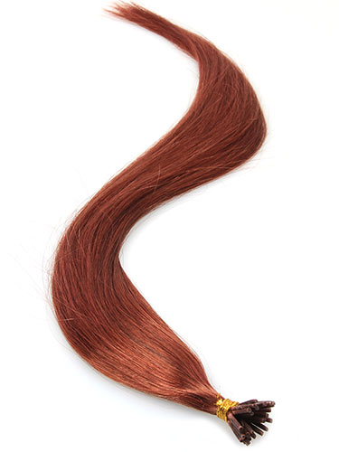 I&K Pre Bonded Stick Tip Human Hair Extensions #33-Rich Copper Red 22 inch