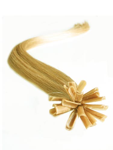 I&K Pre Bonded Nail Tip Human Hair Extensions #12-Light Golden Brown 18 inch