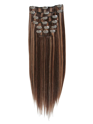 I&K Clip In Synthetic Mix Hair Extensions - Full Head #P4/27 18 inch