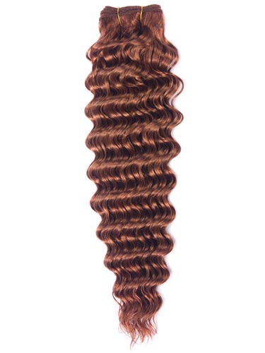 I&K Gold Weave Deep Wave Human Hair Extensions #30-Auburn 22 inch
