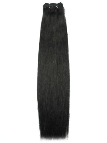 I&K Cuticle Weft Remy Hair Extensions #1B-Natural Black 22 inch