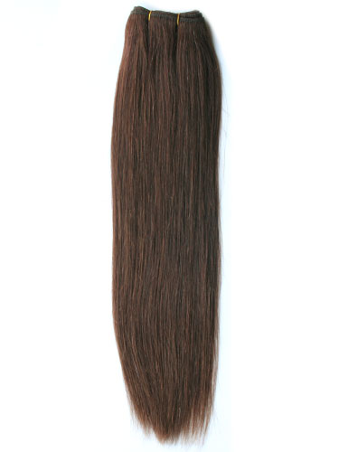 I&K Gold Weave Straight Human Hair Extensions #4-Chocolate Brown 18 inch