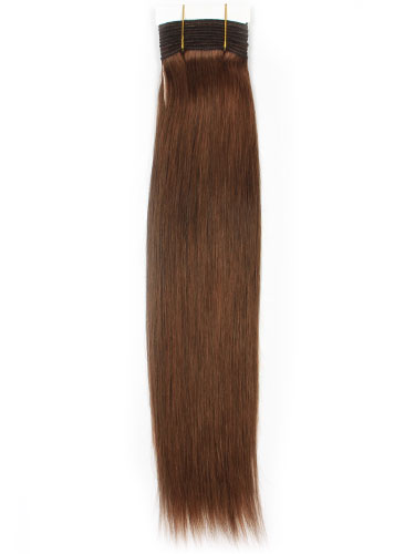 I&K Gold Weave Straight Human Hair Extensions #4R-Reddish Chocolate Brown 14 inch