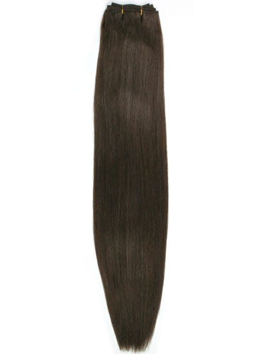 I&K Gold Weave Straight Human Hair Extensions #5-Dark Ash Brown 18 inch