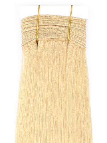 I&K Gold Weave Straight Human Hair Extensions #613-Lightest Blonde 14 inch