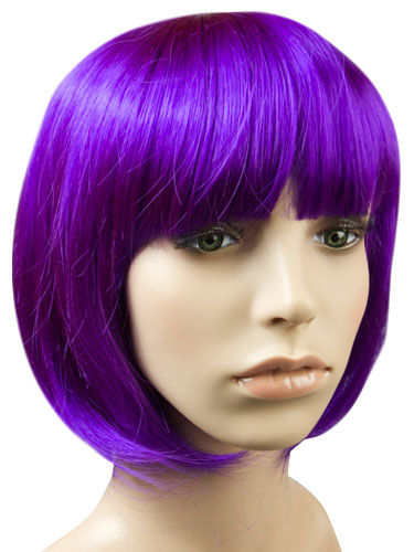 I&K Party Wig Single Colour #Purple