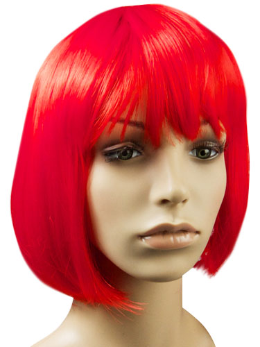 I&K Party Wig Single Colour #Red