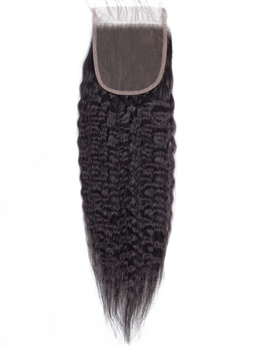 Sahar Slay Human Hair Top Lace Closure 4" x 4" (6A) - Kinky Straight