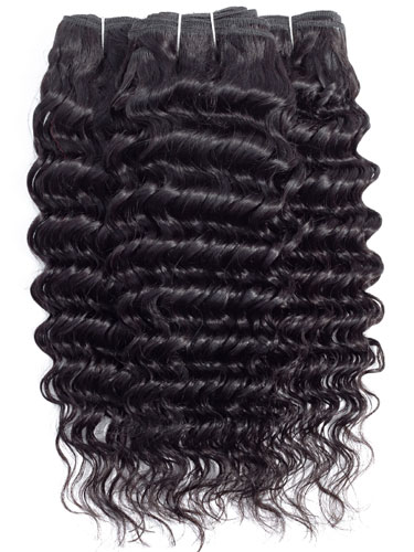 Sahar Slay Human Hair Extensions Bundle (6A) - #Natural Black Deep Wave