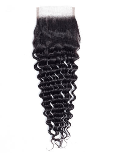 Sahar Essential Virgin Remy Human Hair  Top Lace Closure 4" x 4" (8A) - Deep Wave
