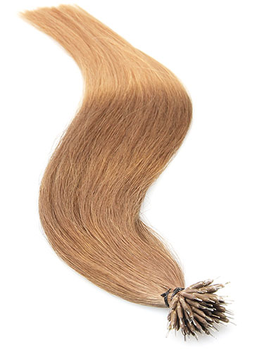 VL Pre Bonded Nano Tip Remy Hair Extensions #T7/14-Dip Dye Chestnut Brown to Caramel 18 inch