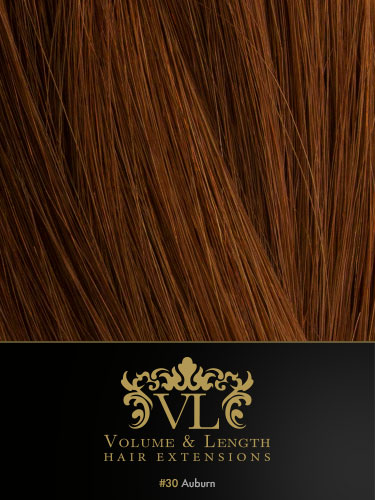 VLII Remy Weft Human Hair Extensions #30-Auburn 18 inch 100g
