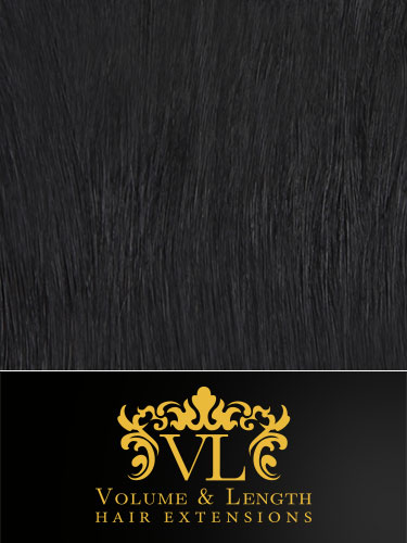 VL Remy Weft Human Hair Extensions #1-Jet Black 18 inch 50g