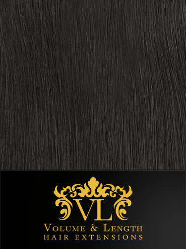 VL Remy Weft Human Hair Extensions #1B-Natural Black 22 inch 50g