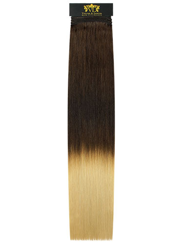 VL Remy Weft Human Hair Extensions #T4/613-Dip Dye Chocolate Brown to Lightest Blonde 22 inch 50g