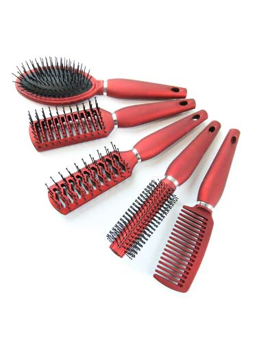 5 Pieces Brush Set - Red