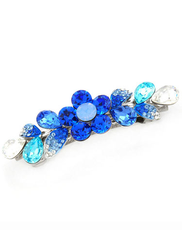 Hair Barrettes -  Crystal Geometry(Blue)