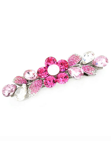 Hair Barrettes -  Crystal Geometry(Pink)