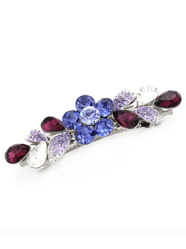 Hair Barrettes -  Crystal Geometry(Purple)