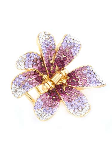 Hair Claw Clips - Flower (Purple)