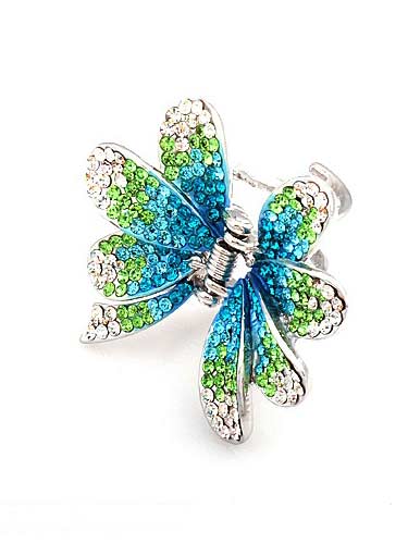 Hair Claw Clips - Flower (Aqua)