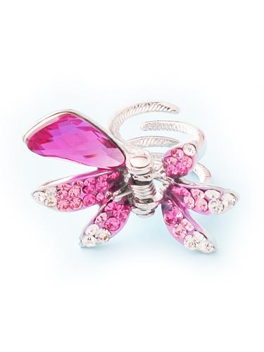 Hair Claw Clips - Ribbon (Pink)