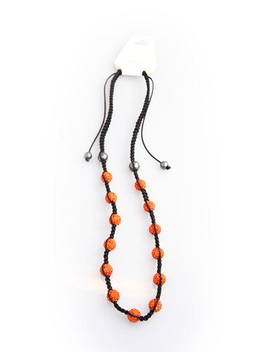 Crystal Bead Necklace - Orange